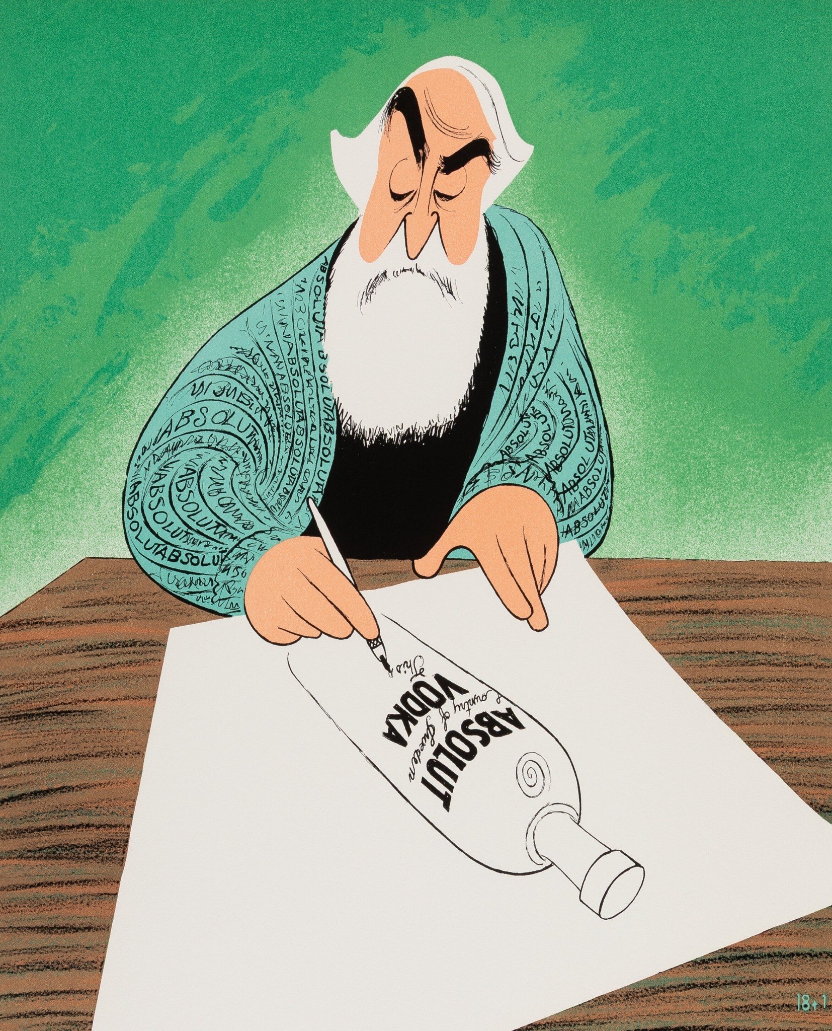 Artwork by Al Hirschfeld, presented by Modern Times Fine Art