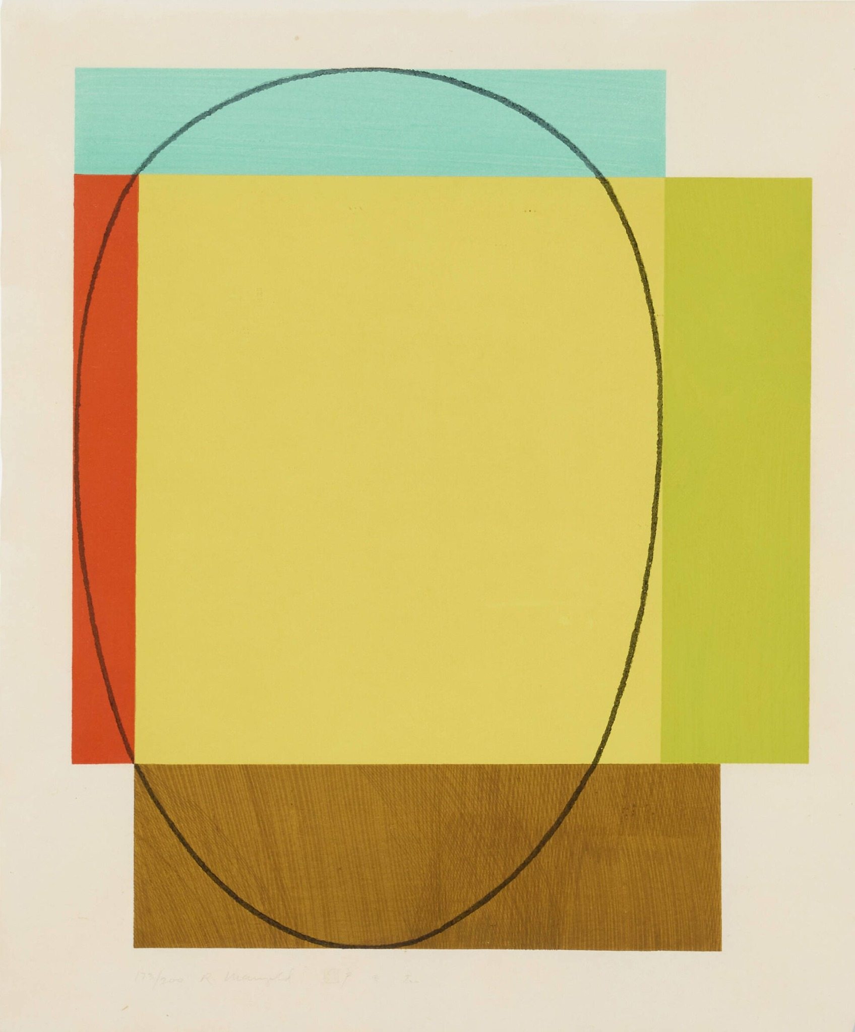 Artwork by Robert Mangold, presented by Modern Times Fine Art